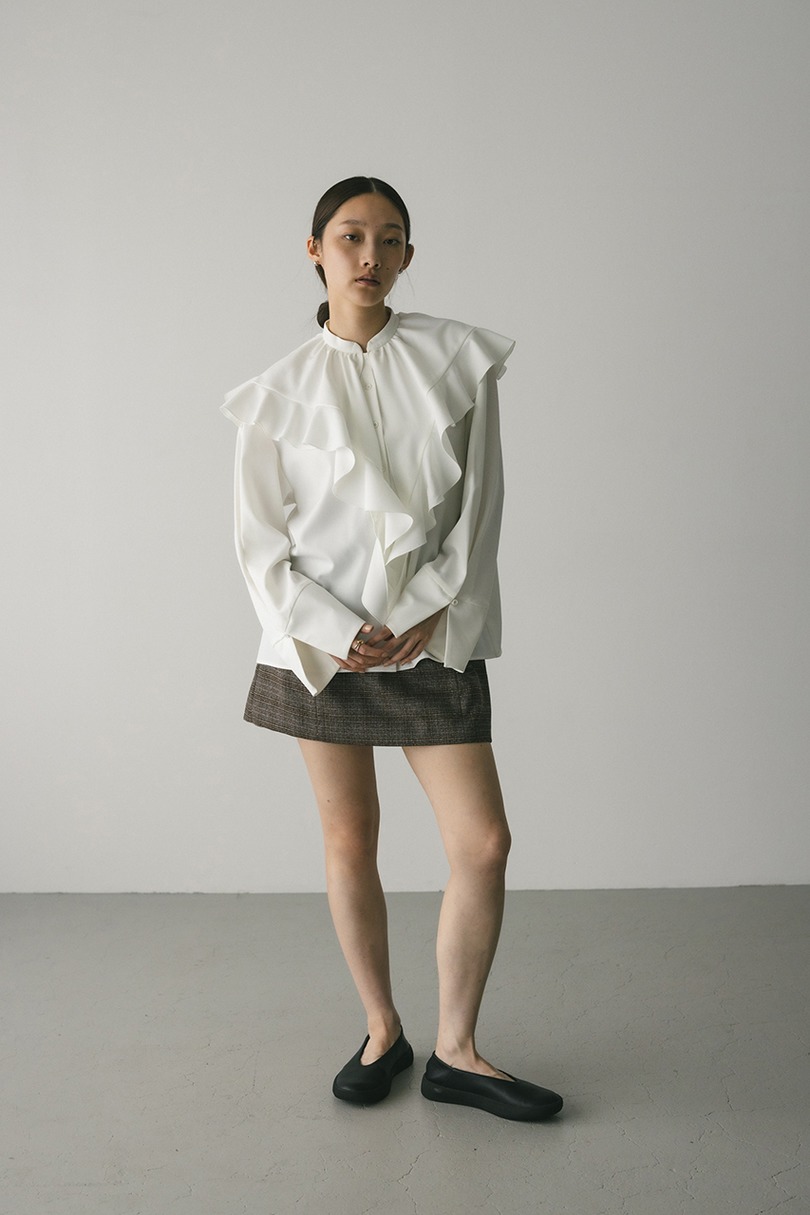 ラッフルカラーシャツ 詳細画像 WHT 6