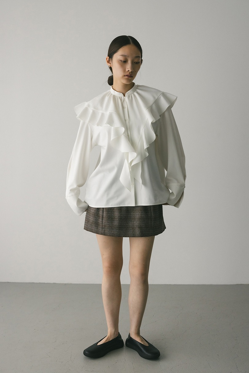 ラッフルカラーシャツ 詳細画像 WHT 7