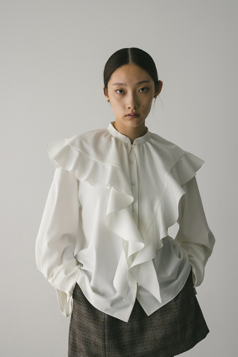 ラッフルカラーシャツ 詳細画像 WHT 8