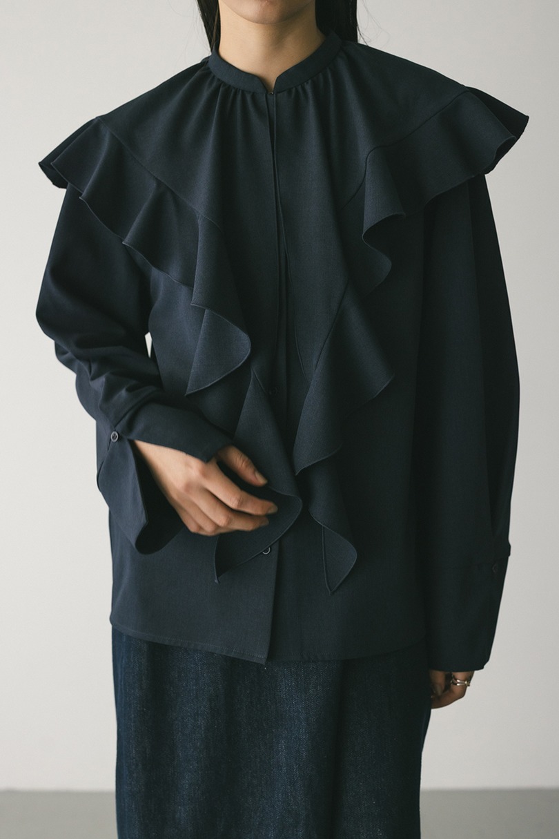 ラッフルカラーシャツ 詳細画像 NVY 3