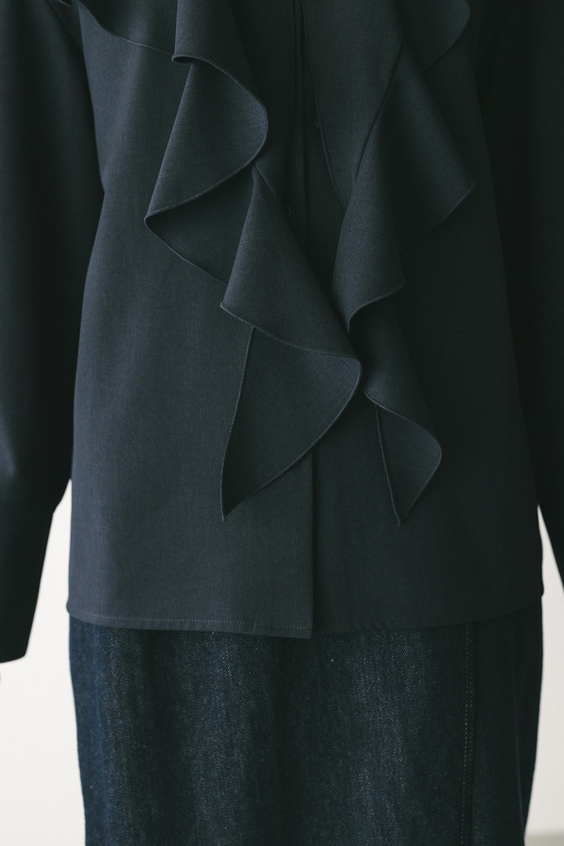 ラッフルカラーシャツ 詳細画像 NVY 7