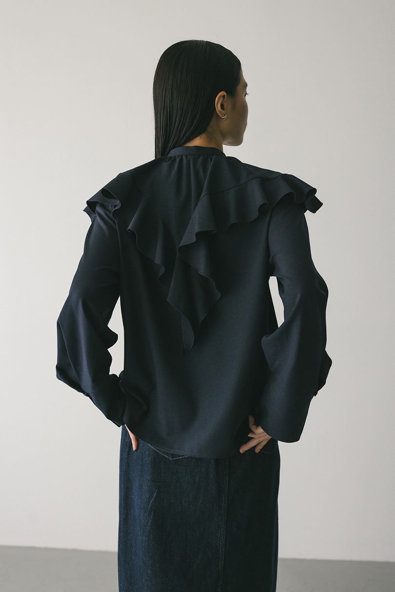 ラッフルカラーシャツ 詳細画像 NVY 8