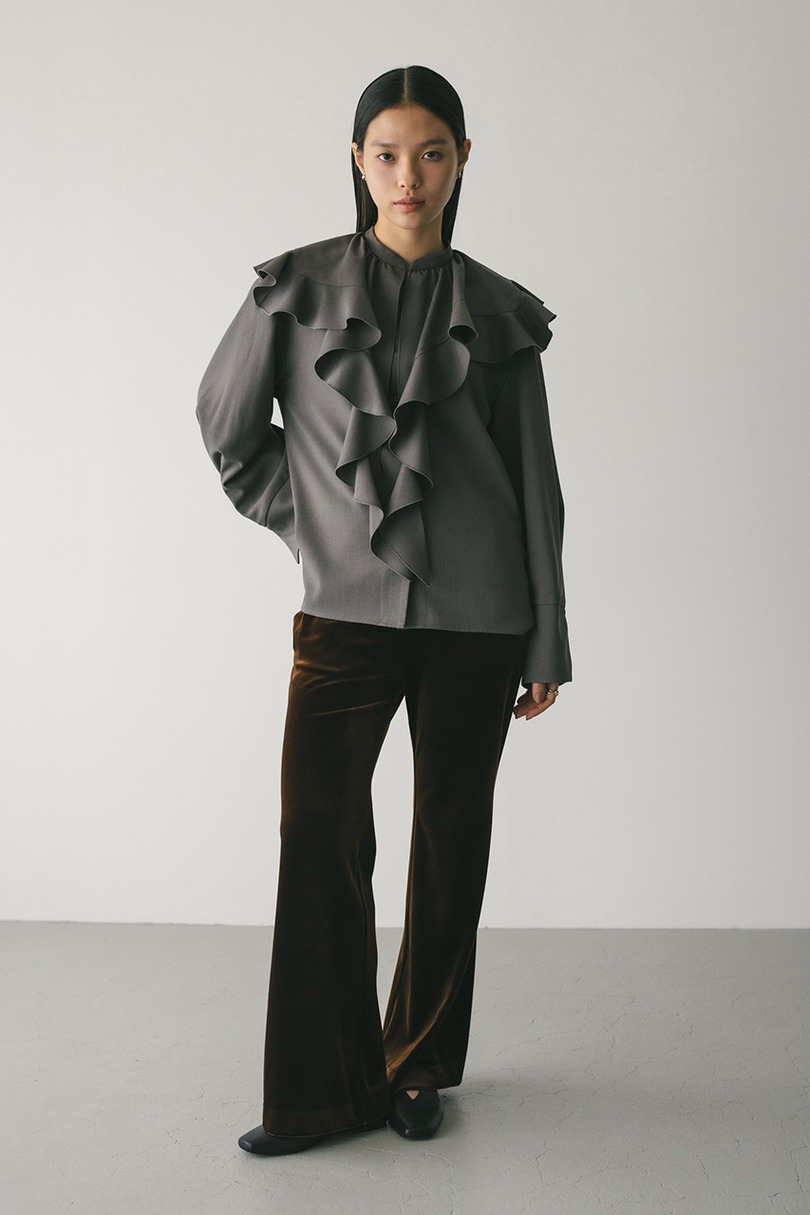 ラッフルカラーシャツ 詳細画像 GRY 2