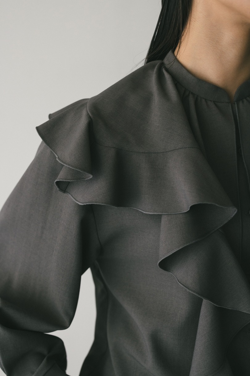 ラッフルカラーシャツ 詳細画像 GRY 5