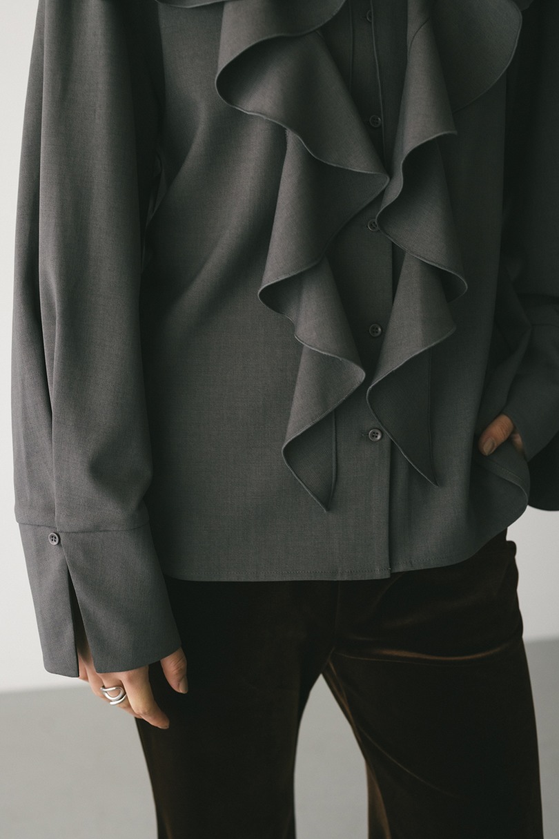 ラッフルカラーシャツ 詳細画像 GRY 6