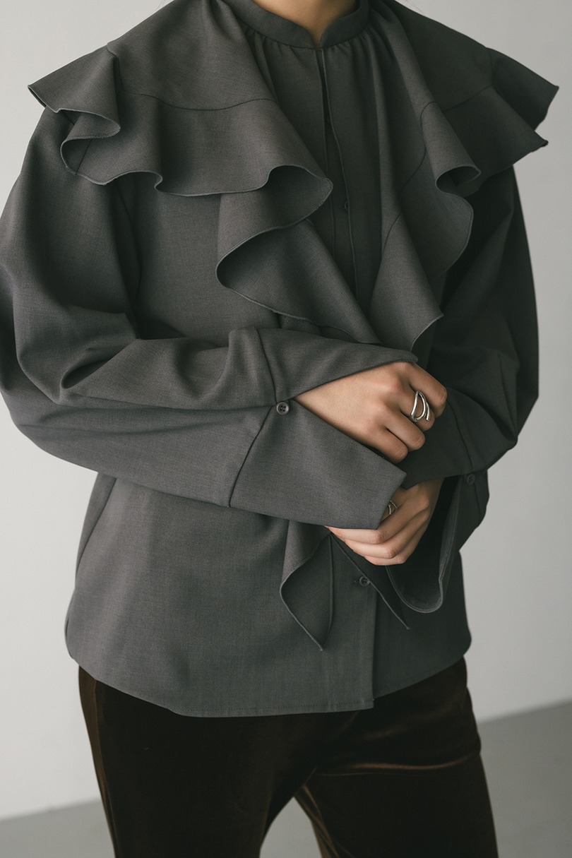 ラッフルカラーシャツ 詳細画像 GRY 7