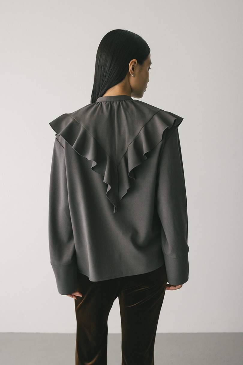 ラッフルカラーシャツ 詳細画像 GRY 8