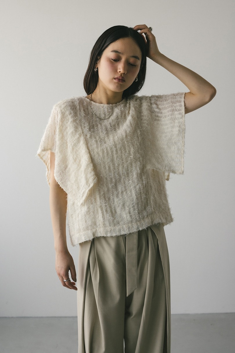 チュールフリンジジャガードトップ 詳細画像 IVOY 4