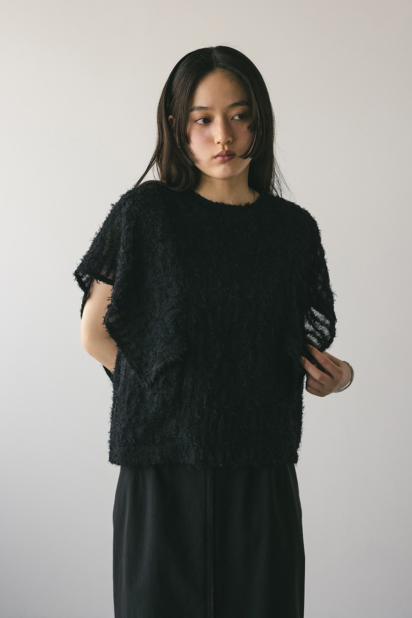チュールフリンジジャガードトップ 詳細画像 BLK 5