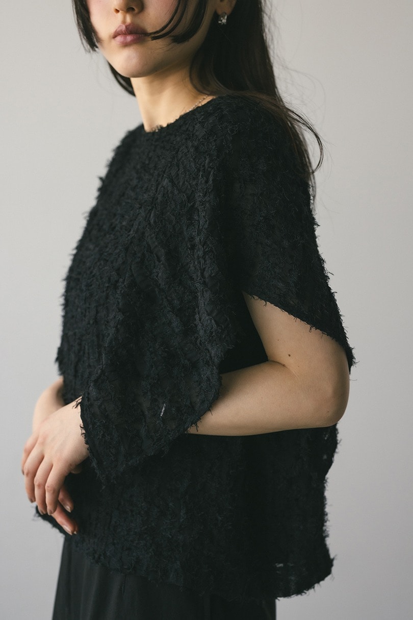 チュールフリンジジャガードトップ 詳細画像 BLK 7