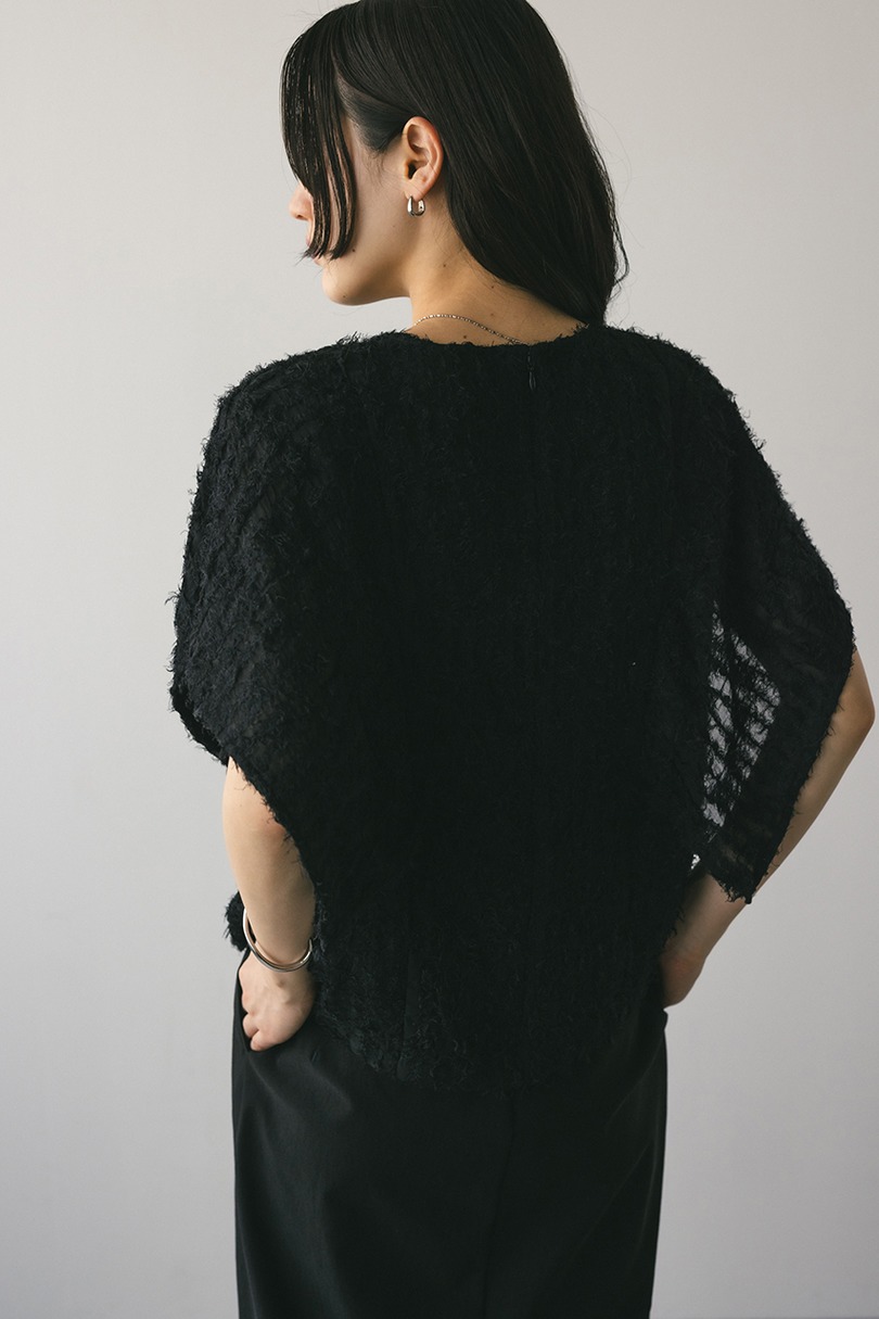 チュールフリンジジャガードトップ 詳細画像 BLK 8