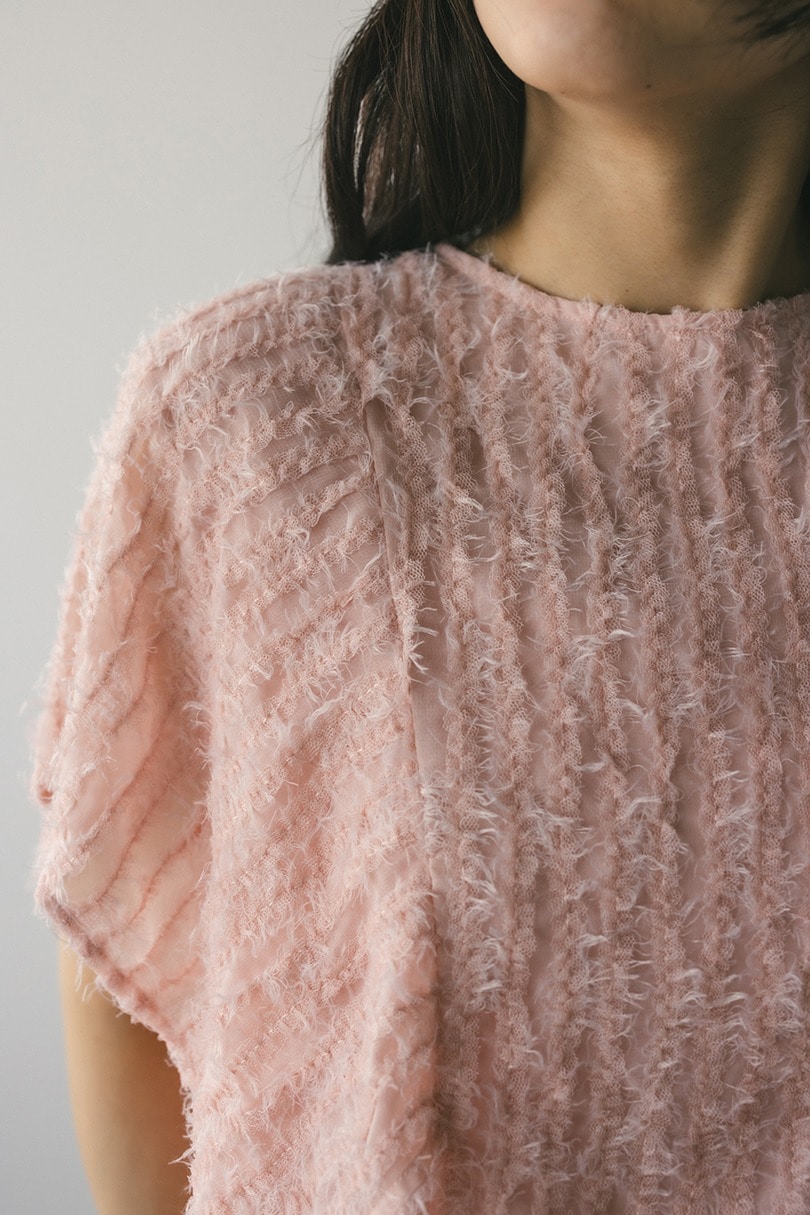 チュールフリンジジャガードトップ 詳細画像 PNK 10