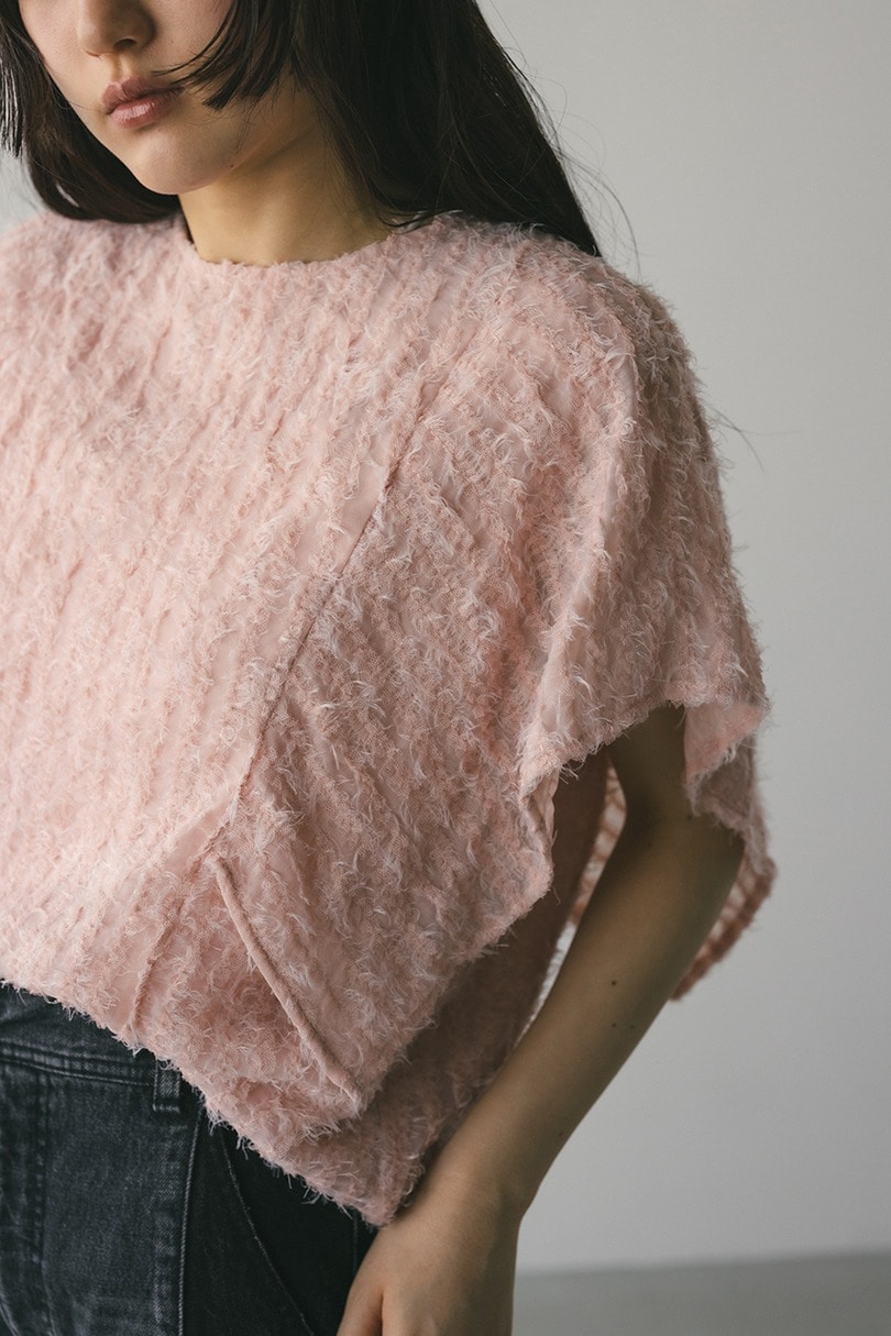 チュールフリンジジャガードトップ 詳細画像 PNK 11