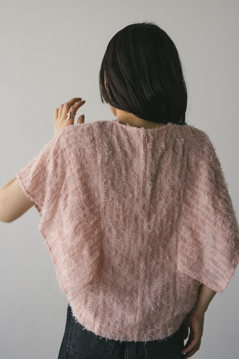 チュールフリンジジャガードトップ 詳細画像 PNK 12