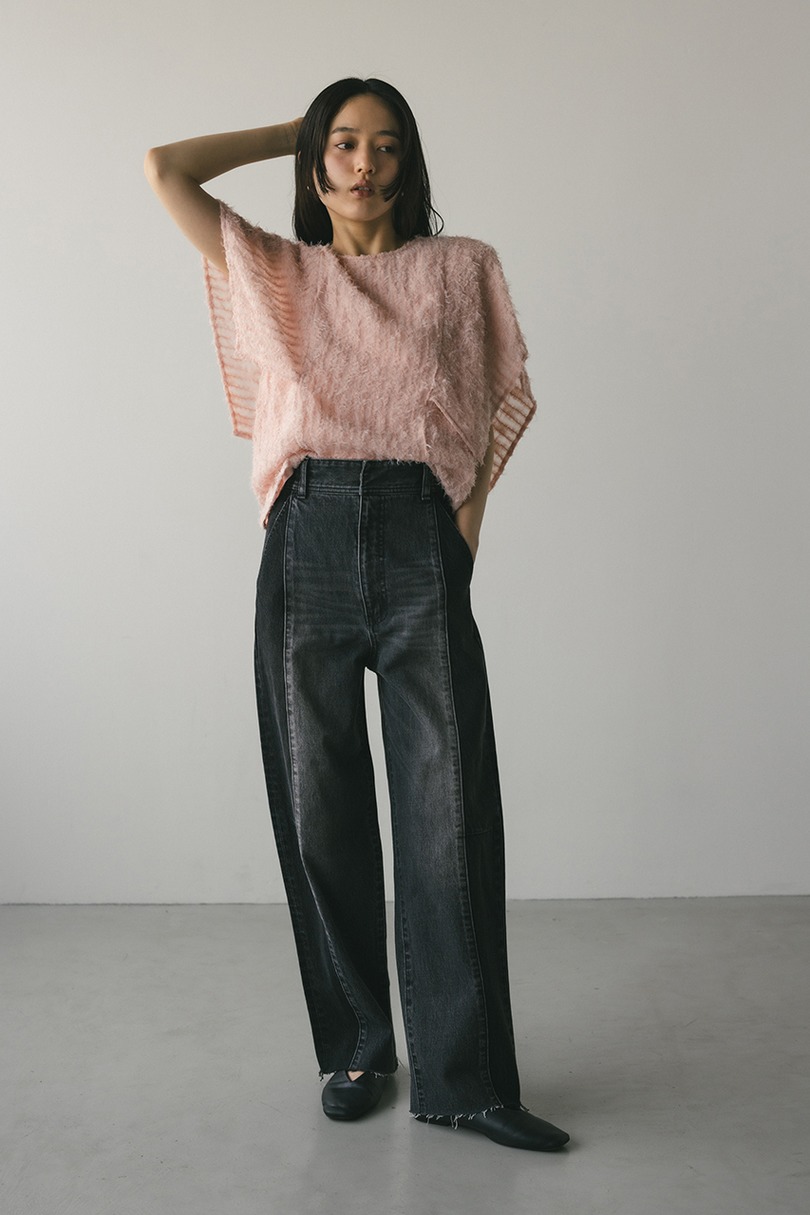 チュールフリンジジャガードトップ 詳細画像 PNK 2