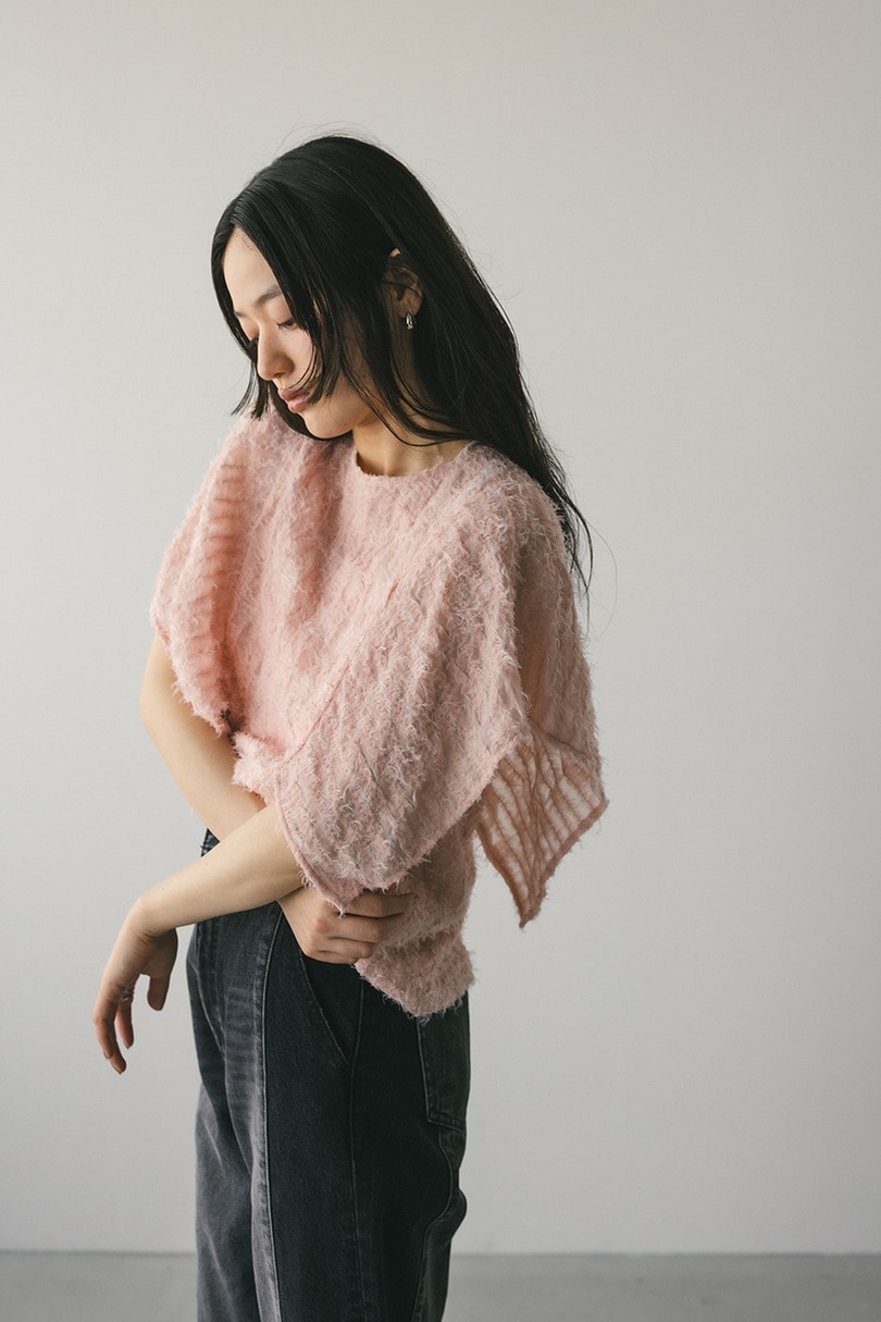 チュールフリンジジャガードトップ 詳細画像 PNK 7