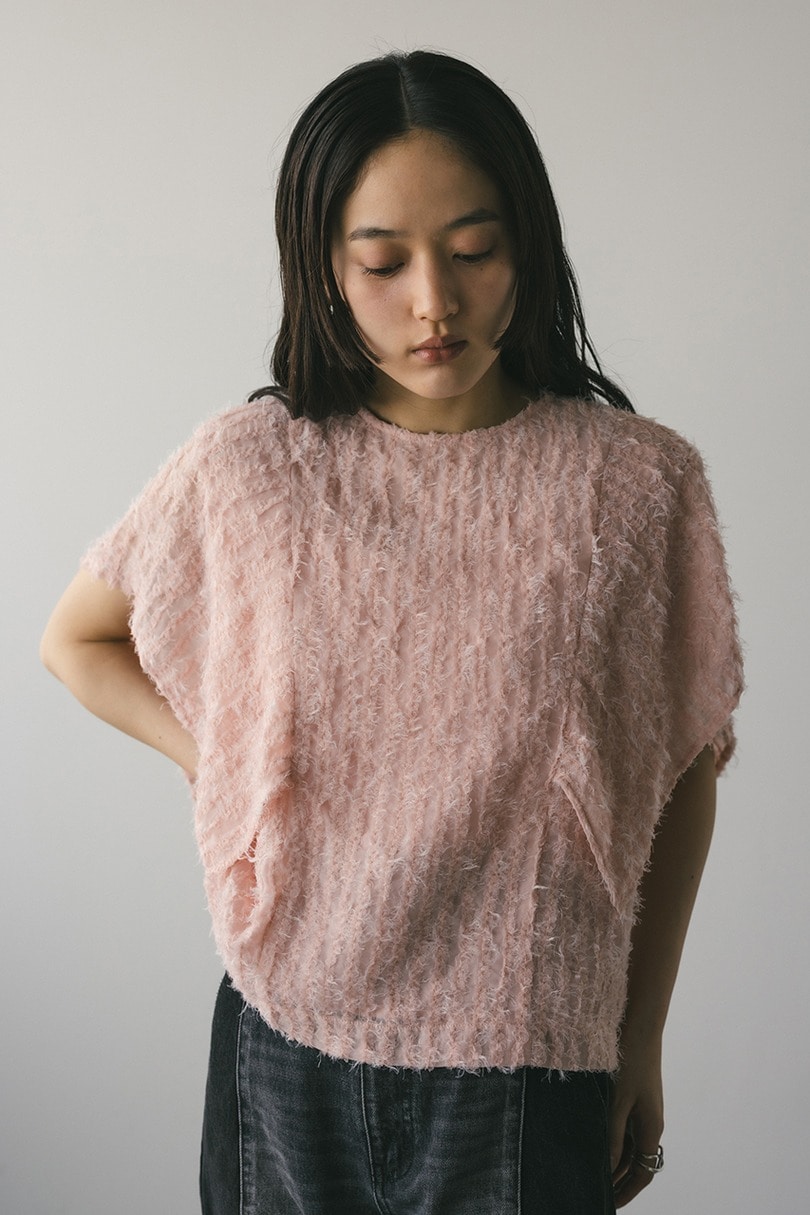 チュールフリンジジャガードトップ 詳細画像 PNK 9