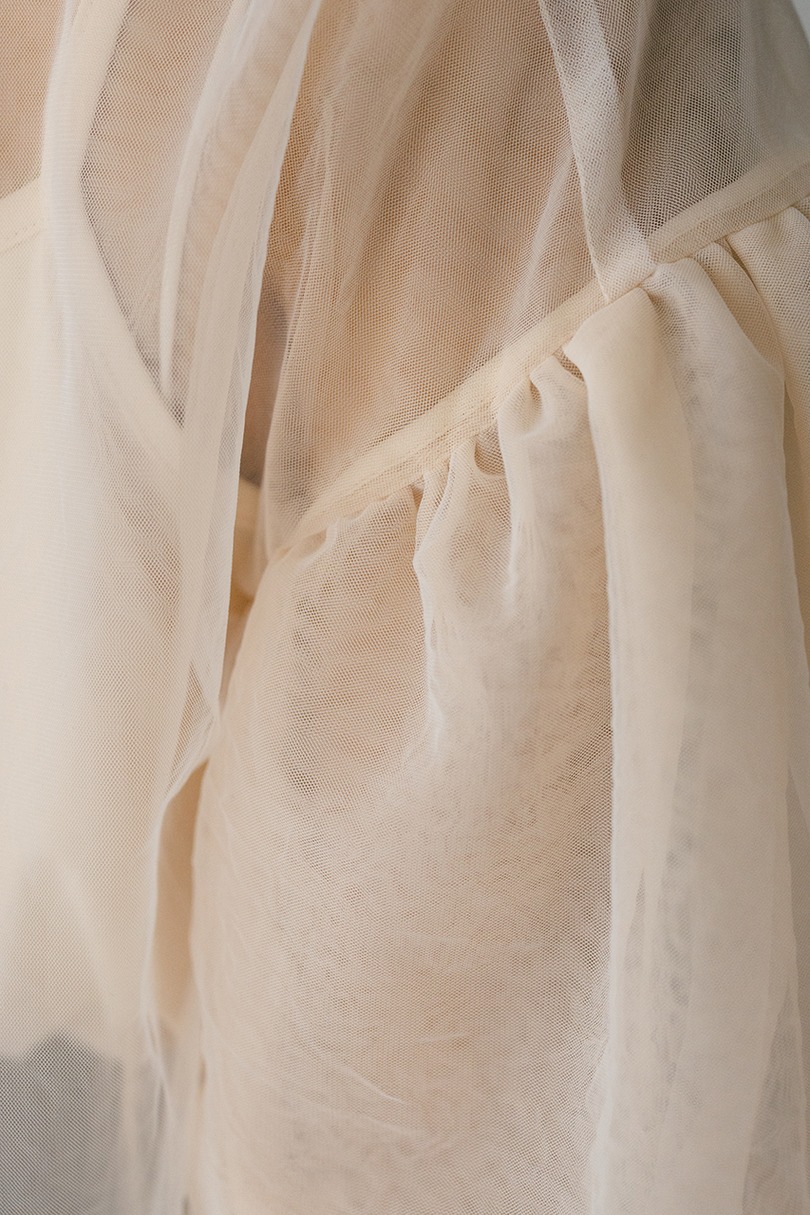 ギャザースリーブチュールトップ 詳細画像 BEG 9