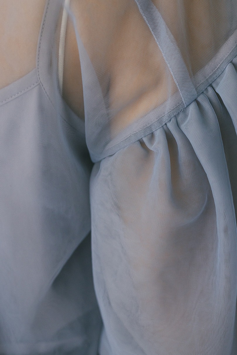 ギャザースリーブチュールトップ 詳細画像 SAX 10