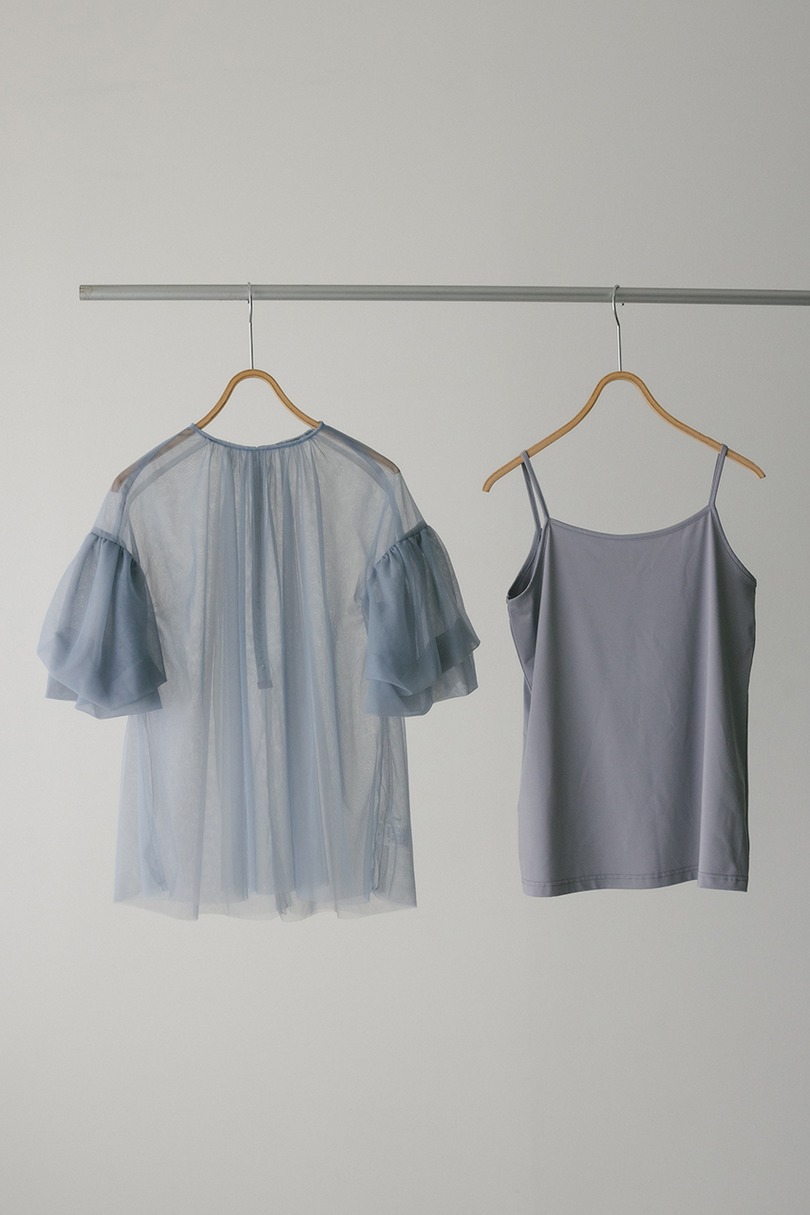 ギャザースリーブチュールトップ 詳細画像 SAX 11