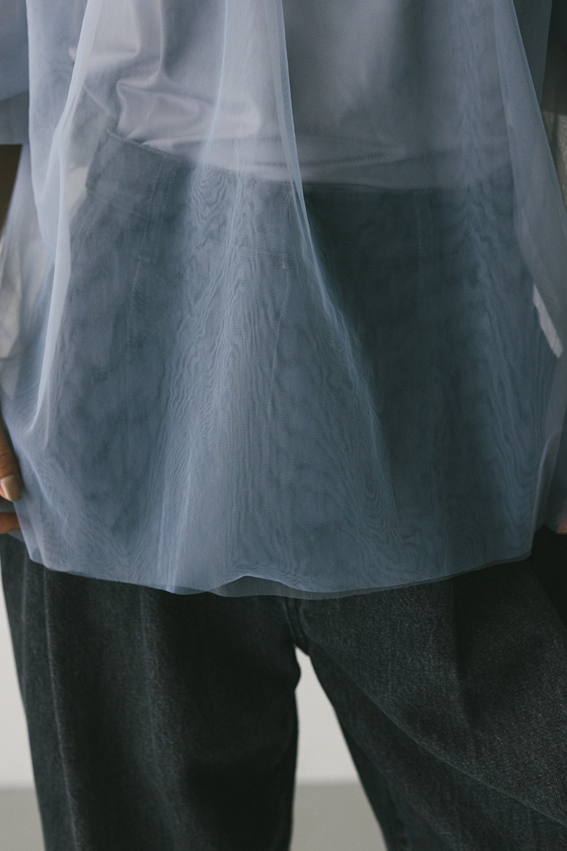 ギャザースリーブチュールトップ 詳細画像 SAX 9