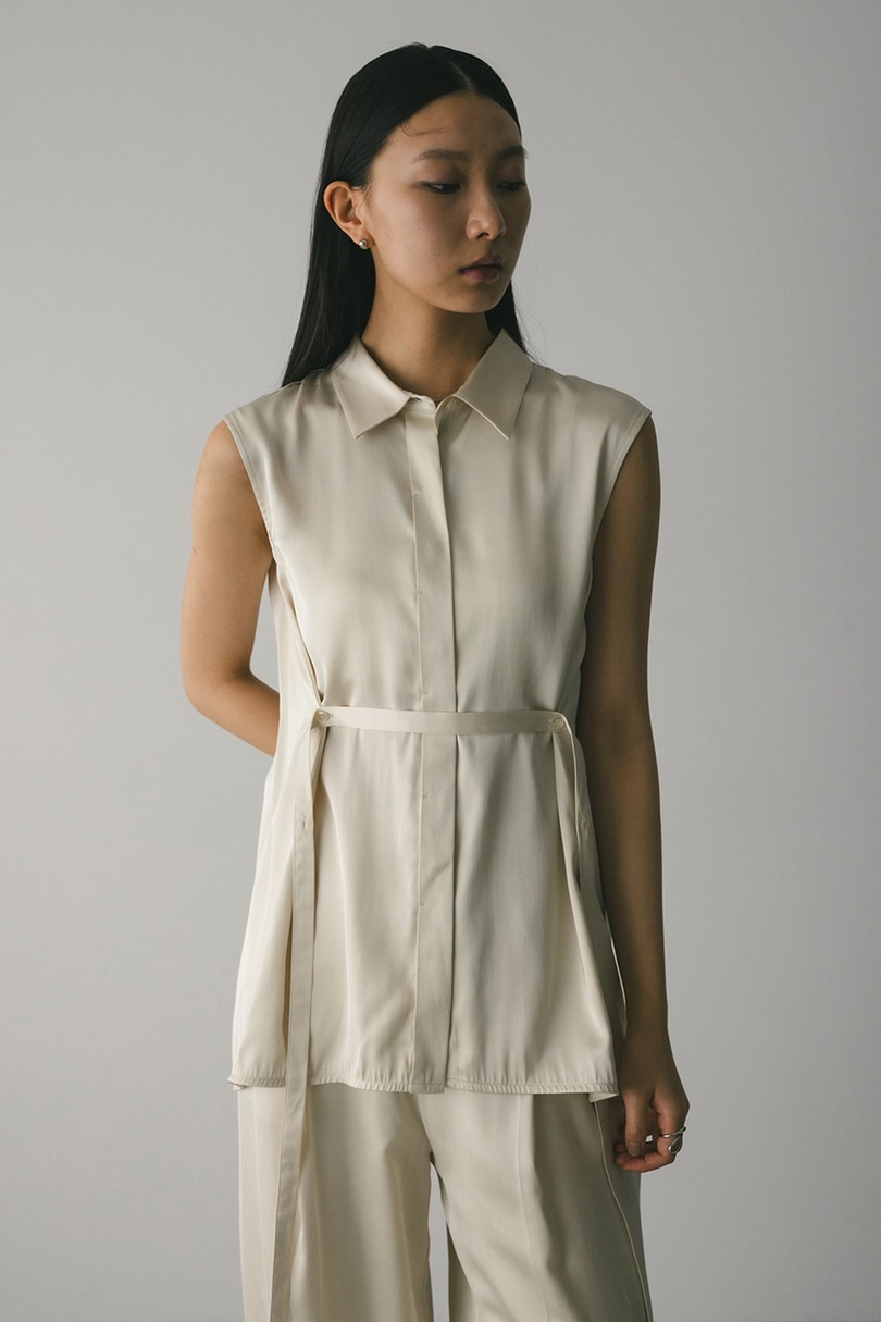 サテンベルトシャツ 詳細画像 IVOY 6