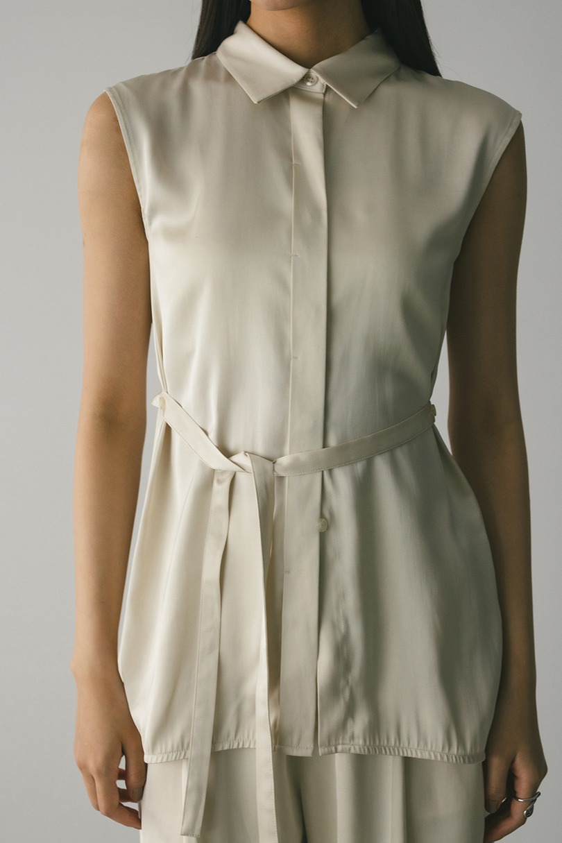 サテンベルトシャツ 詳細画像 IVOY 7