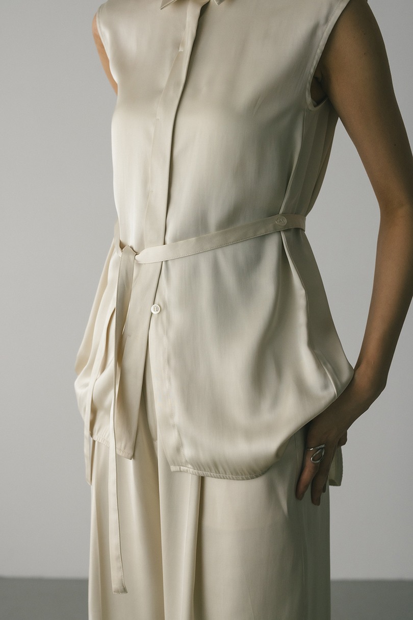 サテンベルトシャツ 詳細画像 IVOY 9