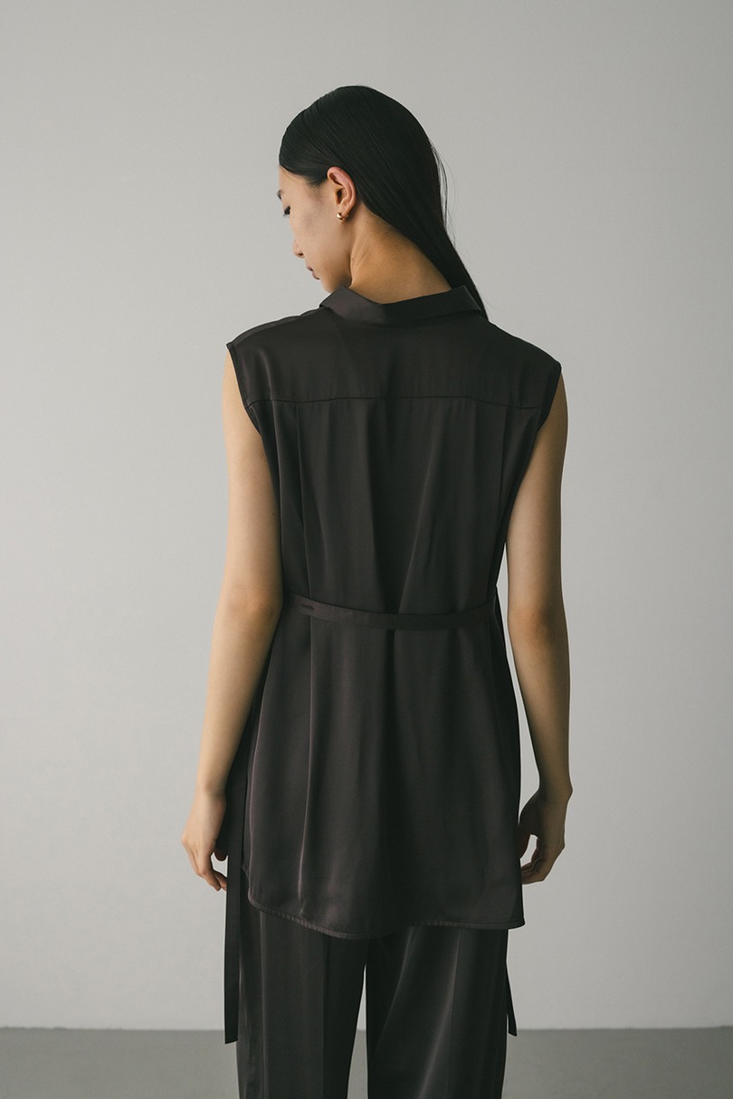 サテンベルトシャツ 詳細画像 BRN 12