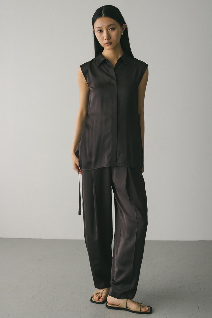 サテンベルトシャツ 詳細画像 BRN 5