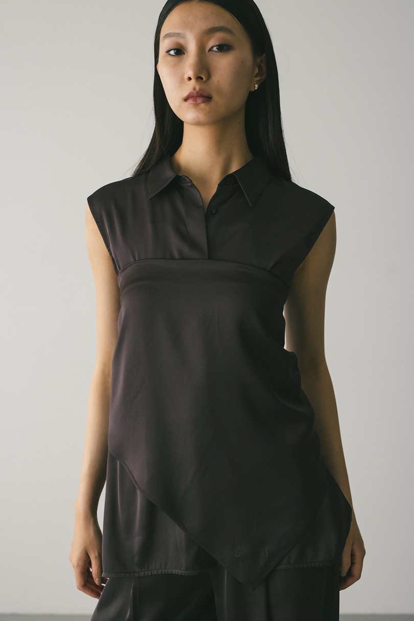 サテンベルトシャツ 詳細画像 BRN 6