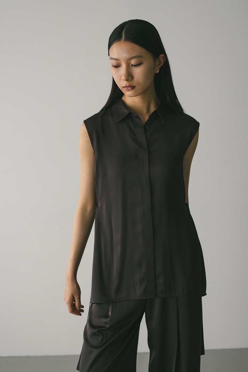 サテンベルトシャツ 詳細画像 BRN 8