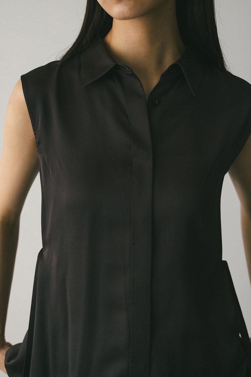 サテンベルトシャツ 詳細画像 BRN 9