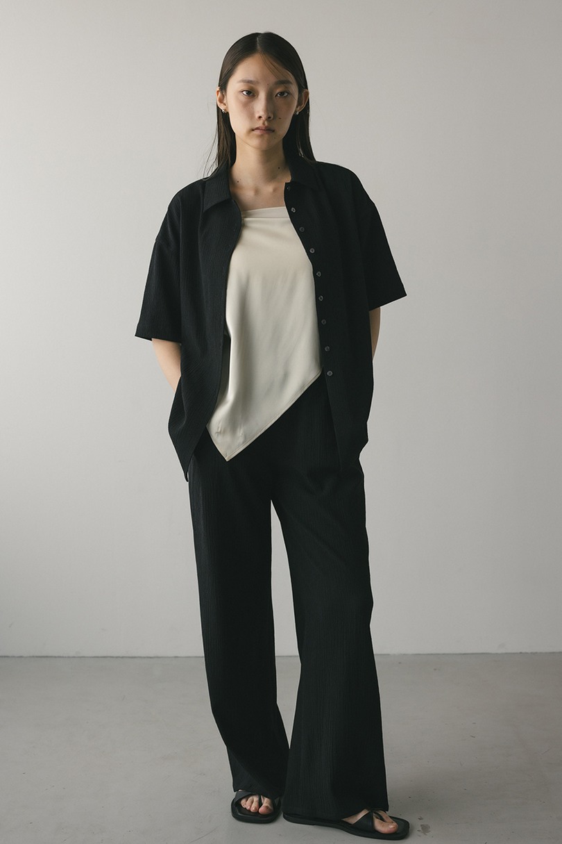 リンクルリラックスワイドパンツ 詳細画像 BLK 3