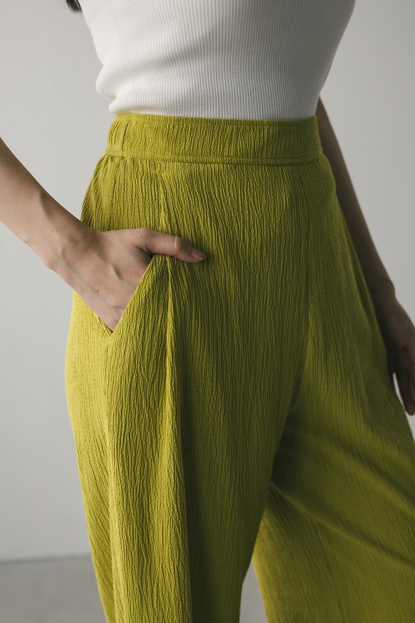 リンクルリラックスワイドパンツ 詳細画像 GRN 10