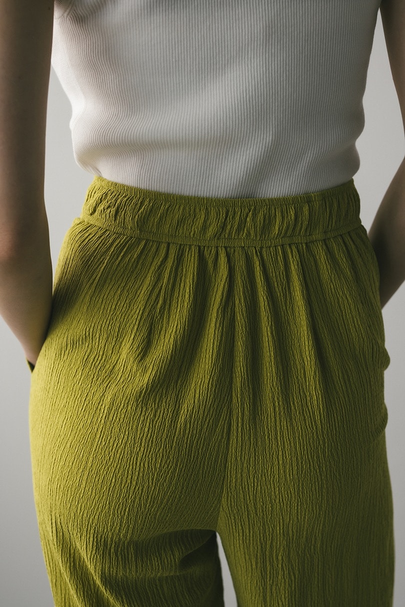 リンクルリラックスワイドパンツ 詳細画像 GRN 11