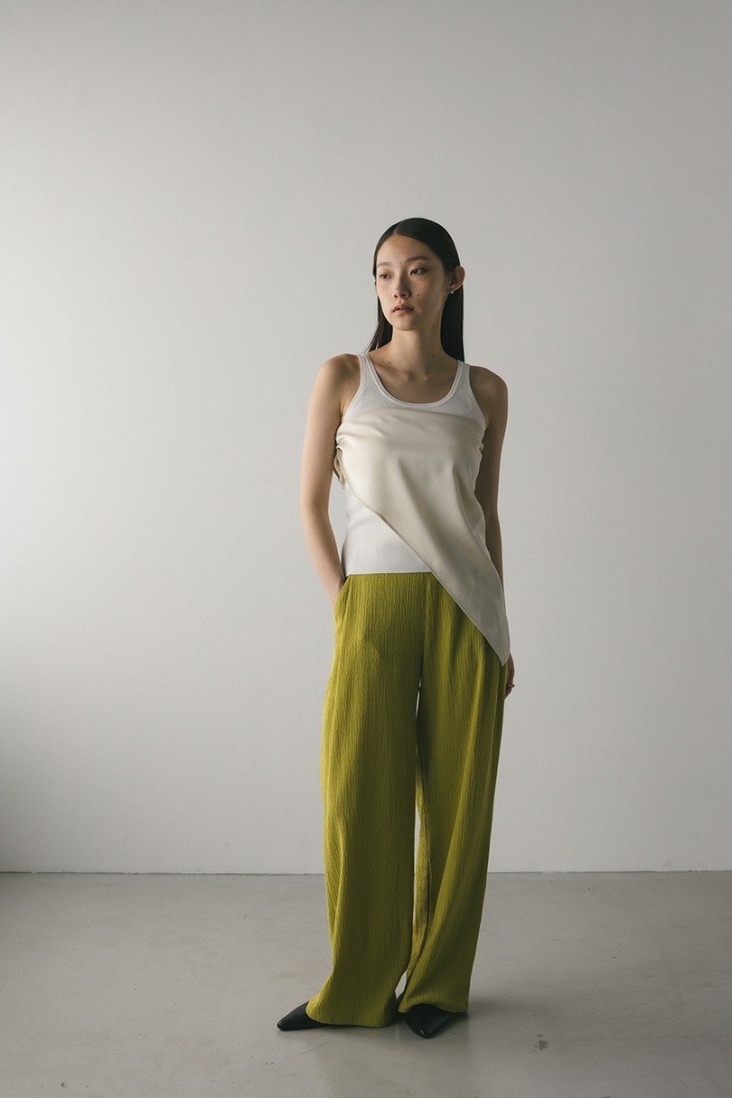 リンクルリラックスワイドパンツ 詳細画像 GRN 2