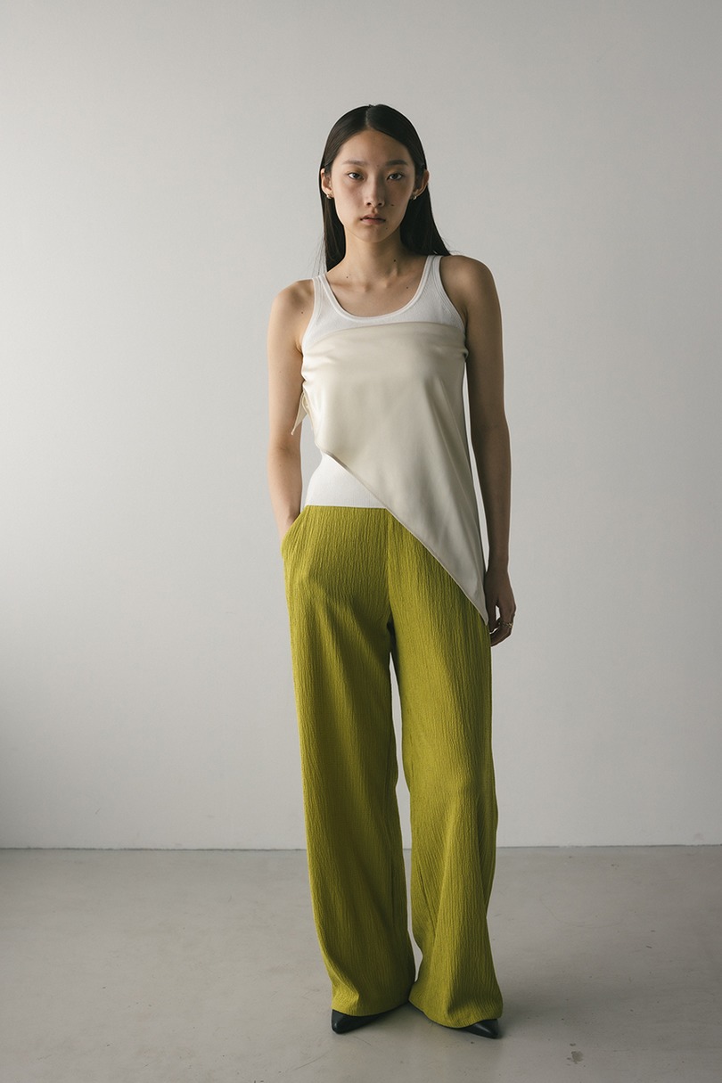 リンクルリラックスワイドパンツ 詳細画像 GRN 3