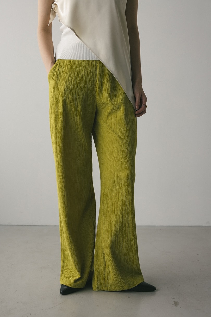 リンクルリラックスワイドパンツ 詳細画像 GRN 4