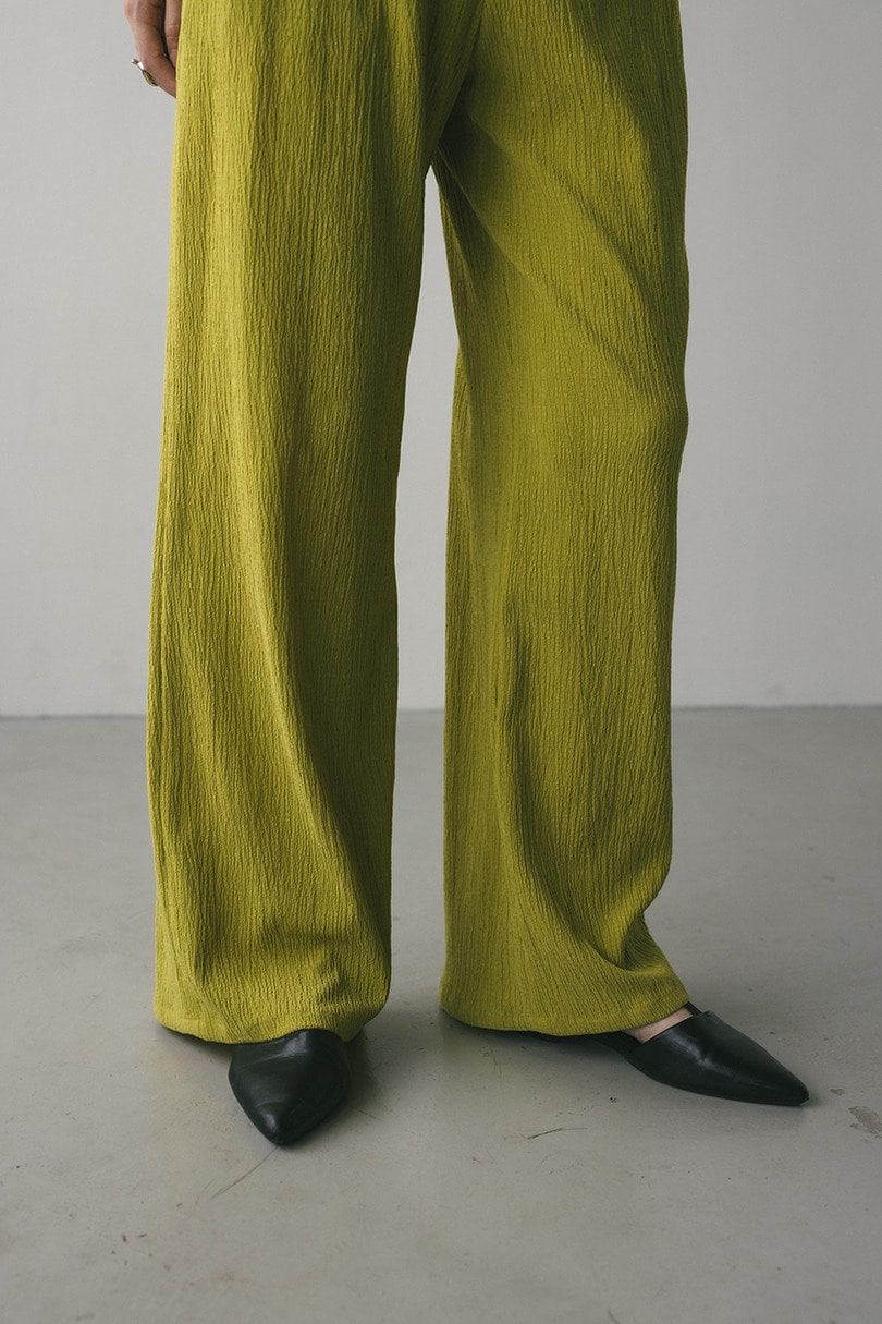 リンクルリラックスワイドパンツ 詳細画像 GRN 9