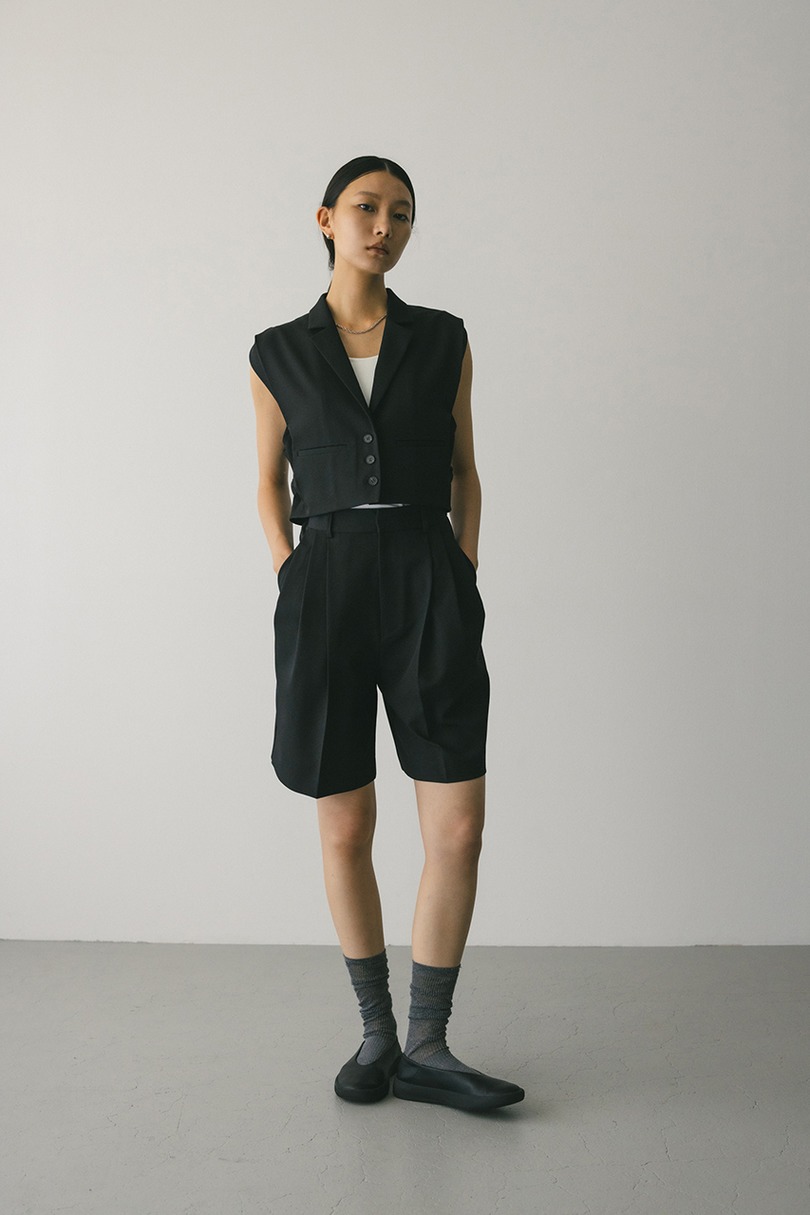 3タックハーフパンツ 詳細画像 BLK 2