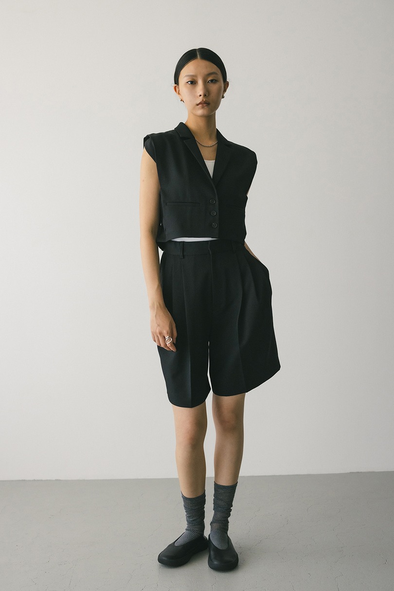 3タックハーフパンツ 詳細画像 BLK 3