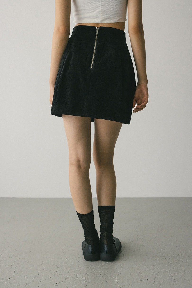 ベロアミニスカートパンツ 詳細画像 BLK 4