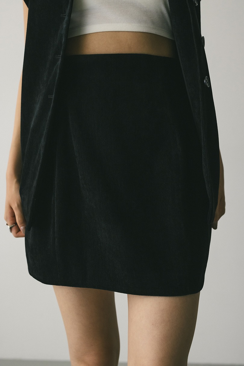 ベロアミニスカートパンツ 詳細画像 BLK 5