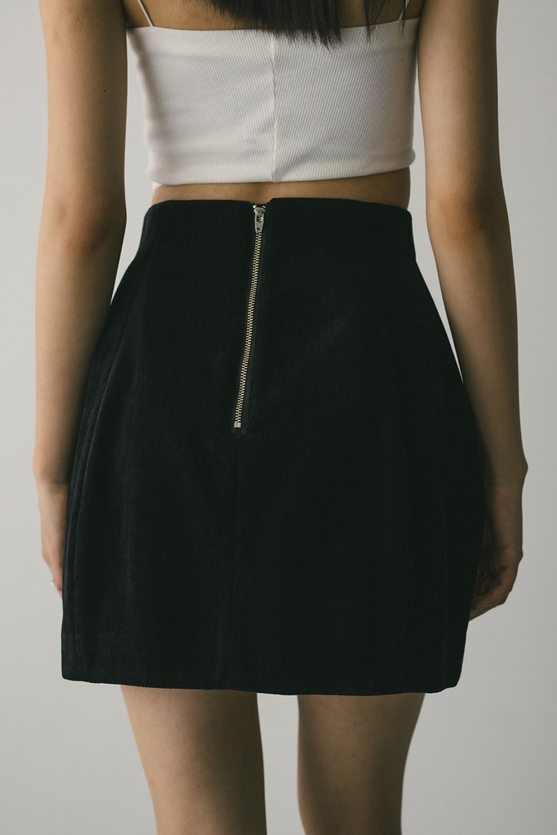 ベロアミニスカートパンツ 詳細画像 BLK 6