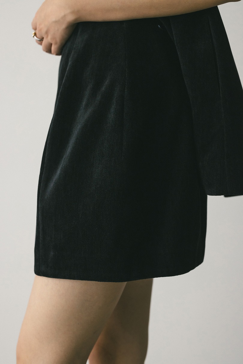 ベロアミニスカートパンツ 詳細画像 BLK 8