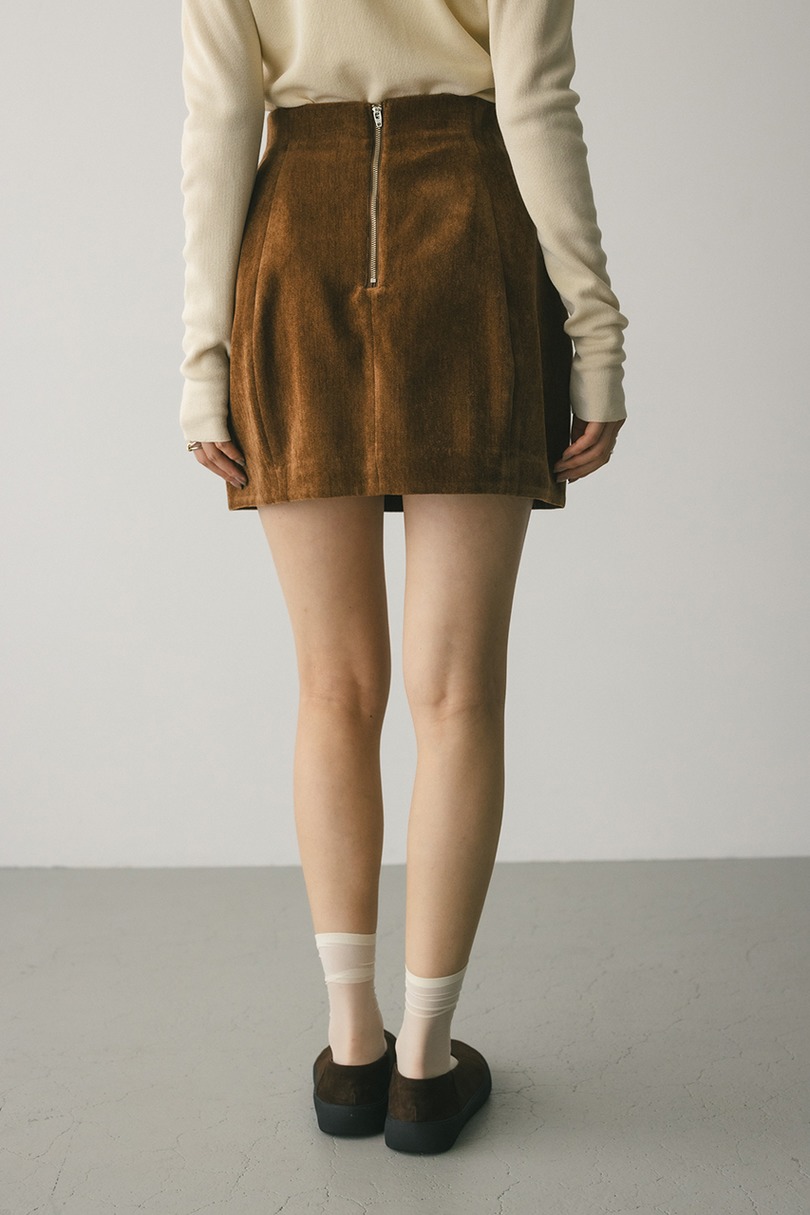 ベロアミニスカートパンツ 詳細画像 BRN 6