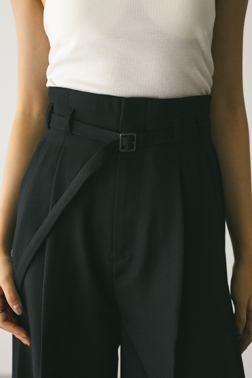 ハイウエストワイドベルトパンツ 詳細画像 BLK 6