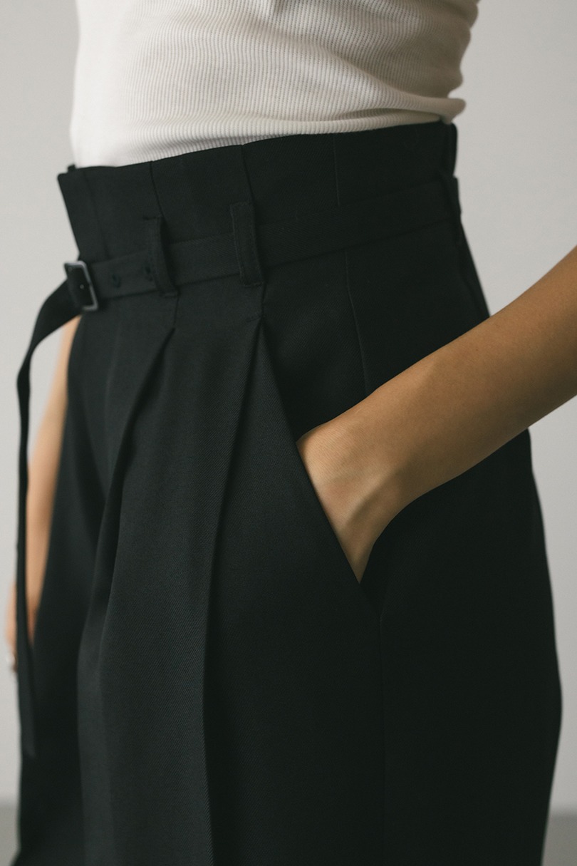 ハイウエストワイドベルトパンツ 詳細画像 BLK 8