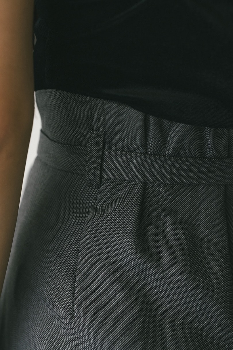 ハイウエストワイドベルトパンツ 詳細画像 GRY 10